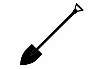 digging bar silhouette line art vector illustration