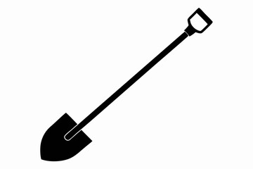 digging bar silhouette line art vector illustration