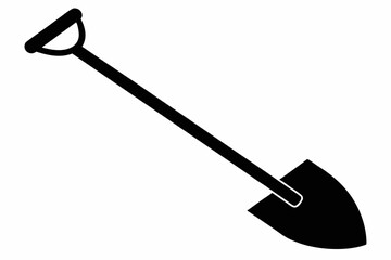 digging bar silhouette line art vector illustration