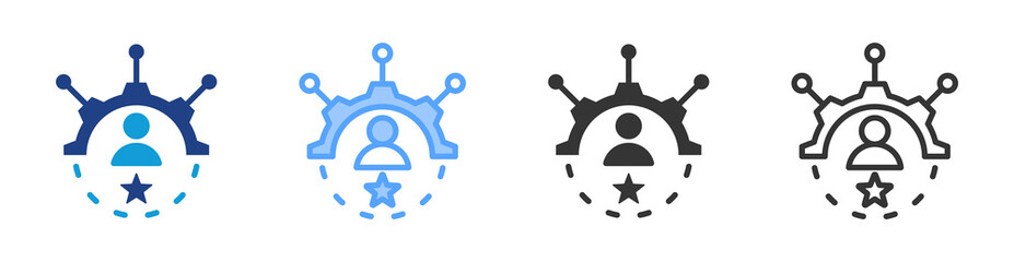Skills icon set multiple style collection