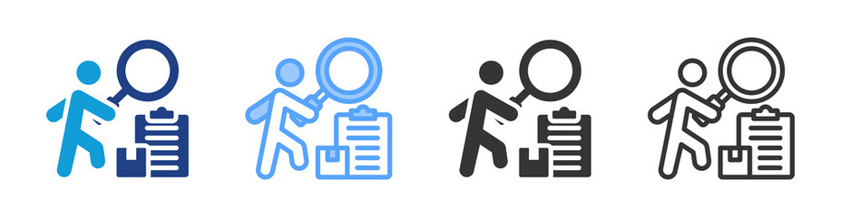 Product Inspectors icon set multiple style collection