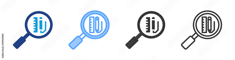 Aufkleber Design icon set multiple style collection