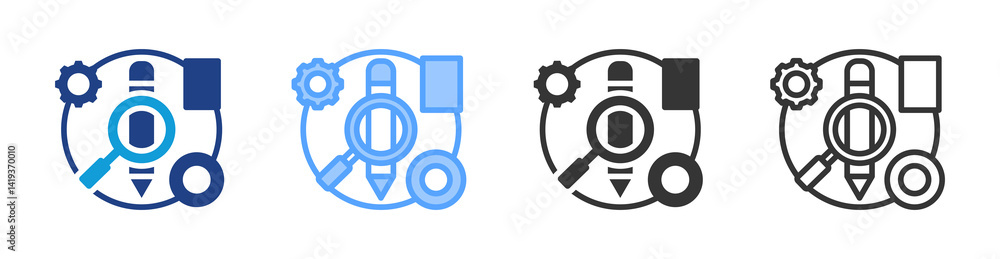 Aufkleber modification icon set multiple style collection