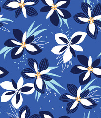 soft  flower print. seamless background.
blossom pattern on a light background with a  wild  flowers of different sizes artwork for tattoo, fabrics, souvenirs, packaging, greeting cards