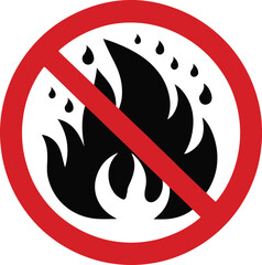 No Fire Zone: A bold red prohibition sign prominently displays the message of fire prevention, a crucial symbol for safety, communicating a clear directive of no ignition.