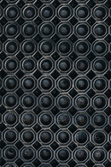 Geometric Rubber Mat Texture – Hexagonal Industrial Pattern Close-Up