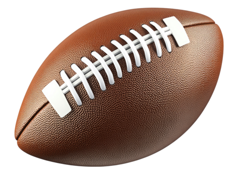 American Football Close-Up:  A Detailed View of a Classic Pigskin