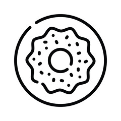 Grab this amazingly designed line icon of donut