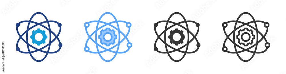 Poster potential employees icon set multiple style collection