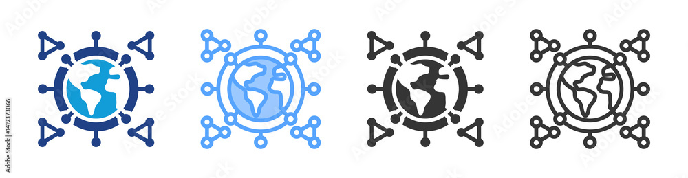 Fototapete new semantic icon set multiple style collection