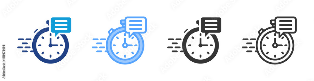 Aufkleber Quick Response icon set multiple style collection