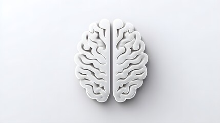Psychology infographic brain icon top view for mental health digital