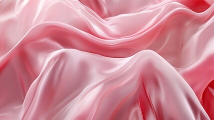 Obraz premium Soft, flowing, pink silk fabric drapes elegantly.