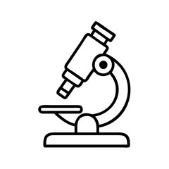 Microscope vector image for science research and educational laboratory equipment illustration