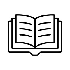 Open book icon vector illustration for education reading and learning knowledge concept design