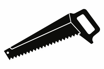 hacksaw silhouette line art vector illustration