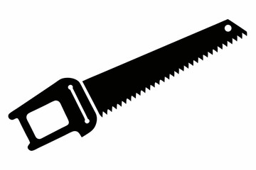 hacksaw silhouette line art vector illustration