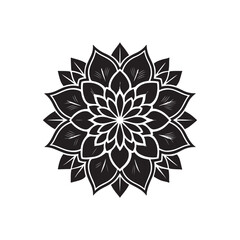Mandala design silhouette