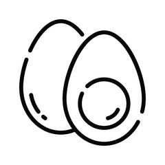 Get your hands on this amazing line icon of boiled eggs