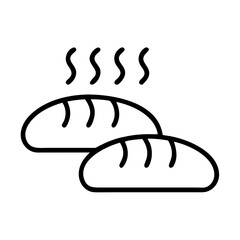 Freshly baked bread loaf vector icon illustration for bakery and food related designs vector art
