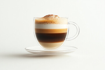 Naklejka premium a cup of coffee with a saucer on a saucer