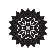 Mandala design silhouette