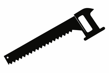 hacksaw silhouette line art vector illustration