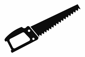 hacksaw silhouette line art vector illustration