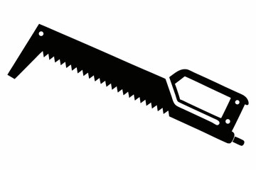 hacksaw silhouette line art vector illustration