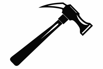 hammer silhouette line art vector illustration