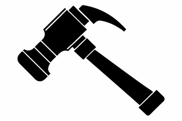 hammer silhouette line art vector illustration