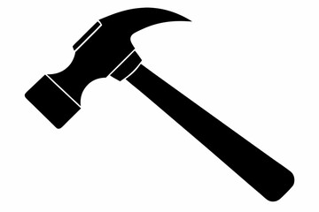 hammer silhouette line art vector illustration