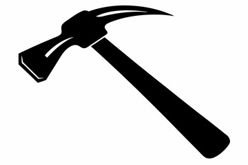 hammer silhouette line art vector illustration