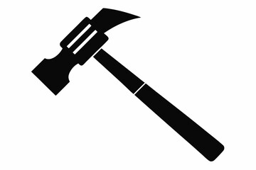 hammer silhouette line art vector illustration