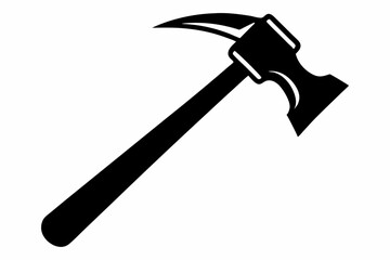 hammer silhouette line art vector illustration