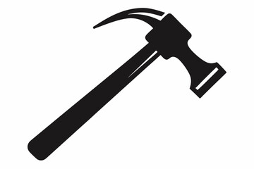 hammer silhouette line art vector illustration