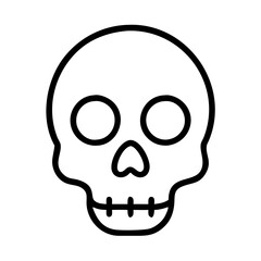 Skull outline vector graphic for halloween designs and day of the dead celebrations concept art