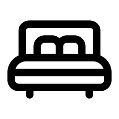 double bed icon for illustration
