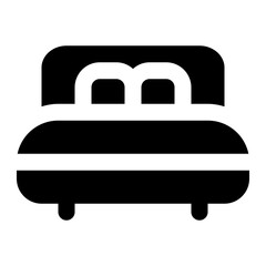 double bed icon for illustration