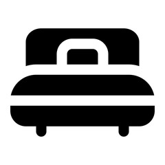 single bed icon for illustration