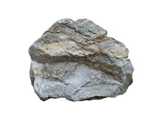 Travertine limestone rock isolated on white background.