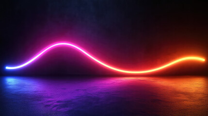 Neon Wave Abstract Background with Vibrant Colors