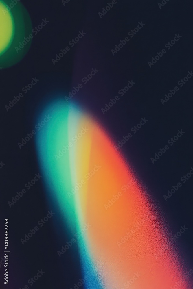 Aufkleber abstract light spectrum with vivid gradient colors on dark background