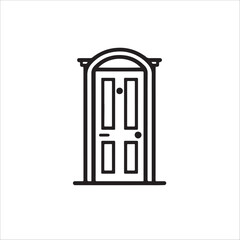 door silhouette vector