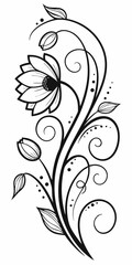 black and white floral background