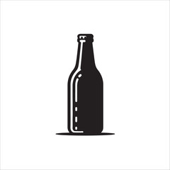 bottle of beer silhouette vector