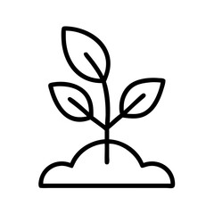 Plant sprout growing from soil vector illustration for agriculture and nature design icon symbol