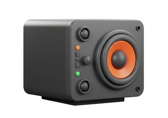 Obraz premium Studio monitor speaker for music production isolated on white background