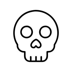 Skull outline vector illustration for halloween and day of the dead celebration icon design