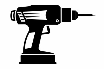 impact driver silhouette line art vector illustration
